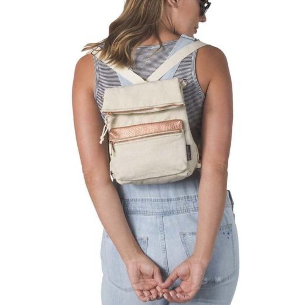 NWT JanSport Indio Rose Gold Backpack Crossbody